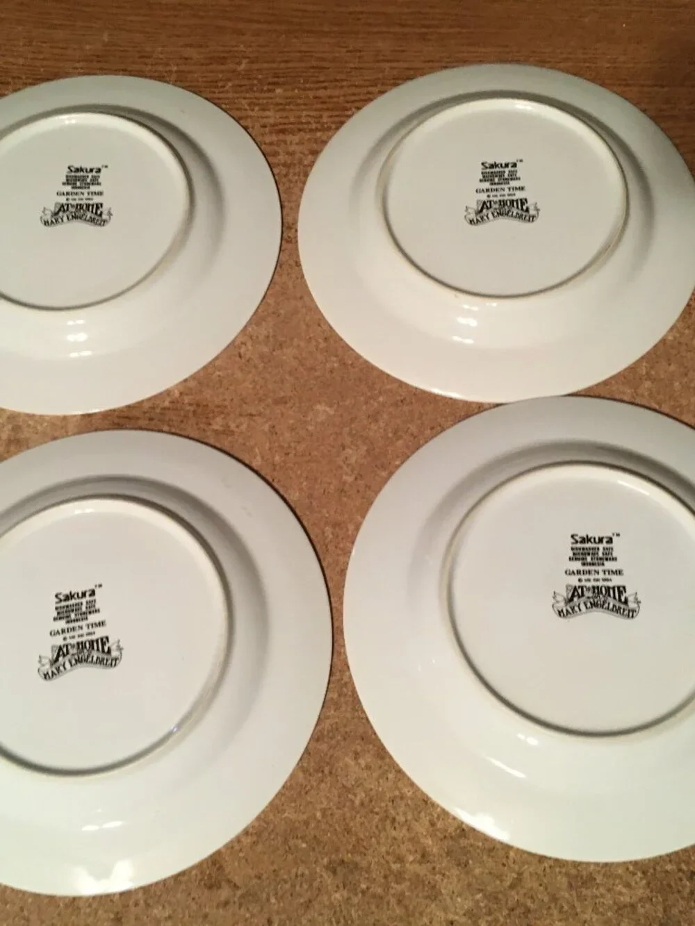 SET OF 8 1994 GARDEN TIME AT HOME WITH MARY ENGELBREIT SAKURA STONEWARE 8